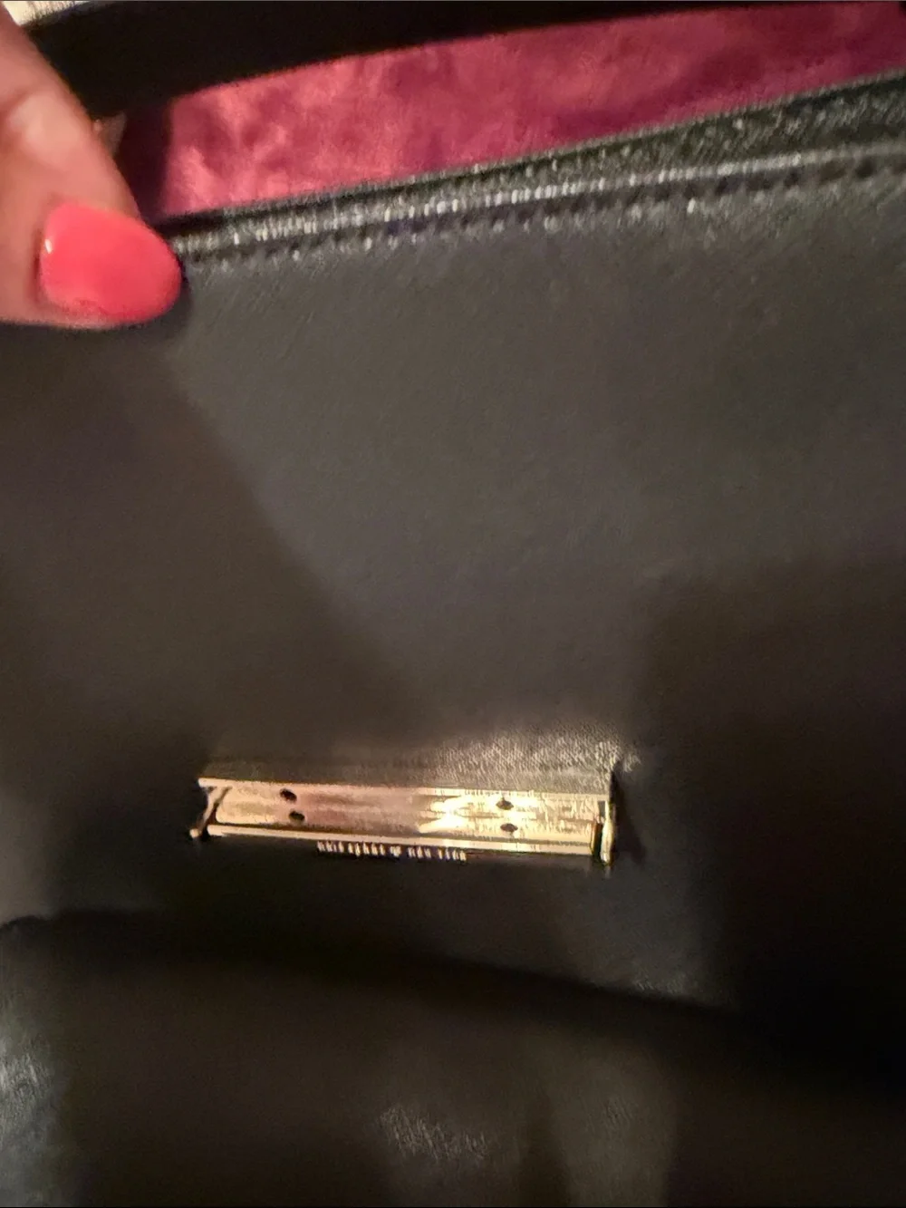 Kate Spade Saffiano leather “Make it Mine” Black Crossbody Satchel bag